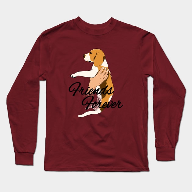 Friends Forever Beagle Puppy Long Sleeve T-Shirt by TWOintoA